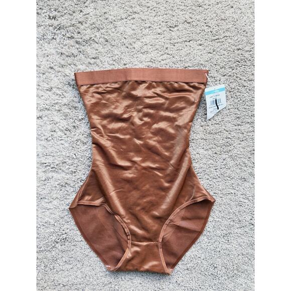 SKIMS Barely There High Waist Brief XS Bronze Underwear Shapewear Compression - Picture 3 of 7
